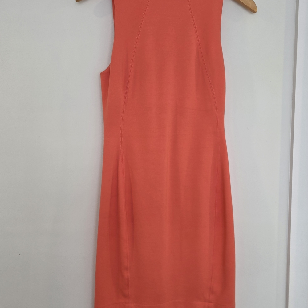 Babaton Vibrant Coral Backless Dress